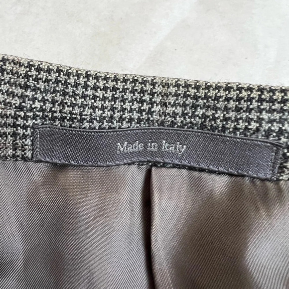 Ermenegildo Zegna Wool Blazer Men's 40 / 42 Brown Check Made In Italy - Picture 8 of 11